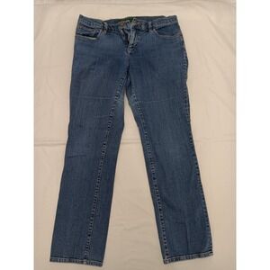 Lauren Jeans Co Ralph Lauren Women Modern Straight Leg Blue Denim Jeans Size 12